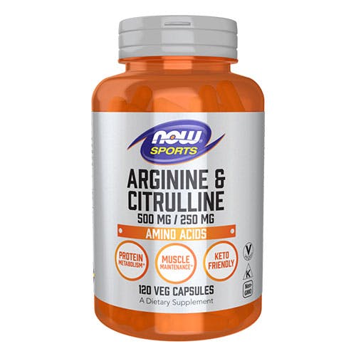 Now Arginine & Citrulline 500mg/250mg - 120 Capsules