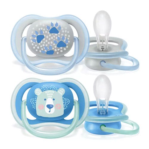 Philips Avent Ultra Air Pacifier 6-18m (SCF 085/06) - Pack of 2 - Assorted Color