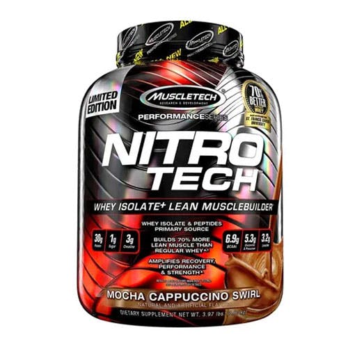 MuscleTech Nitro Tech Power Protein Powder 1.8kg - Mocha Cappuccino Swirl