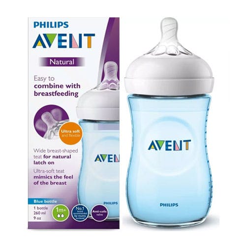 Philips Avent Natural Feeding Bottle 1m+ 260ml (SCF 035/17) - Blue Color