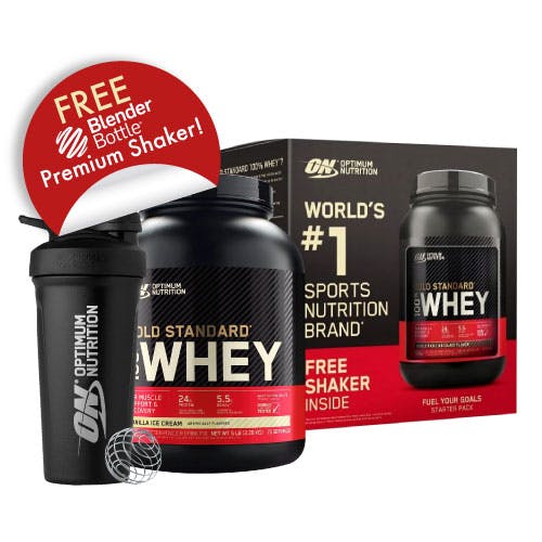 Optimum Nutrition Gold Standard 100% WHEY 5 Lbs + Free Premium Shaker  (Limited Edition)