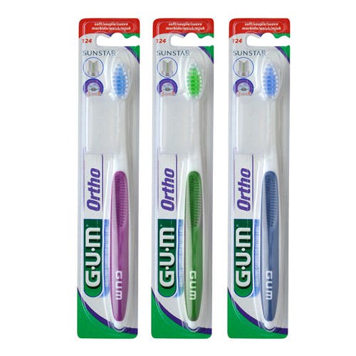 GUM Ortho Toothbrush (124) Soft - Assorted Color