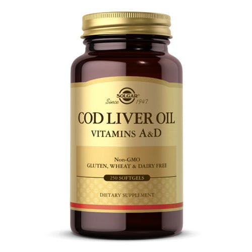 Solgar Cod Liver Oil with Vitamins A & D -250 Softgels