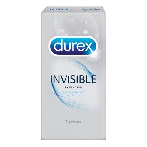 Durex Invisible Extra Thin Condoms - Pack of 12