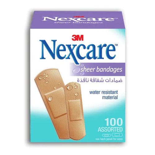3M Nexcare Sheer Bandages - One Size - 100 Bandages