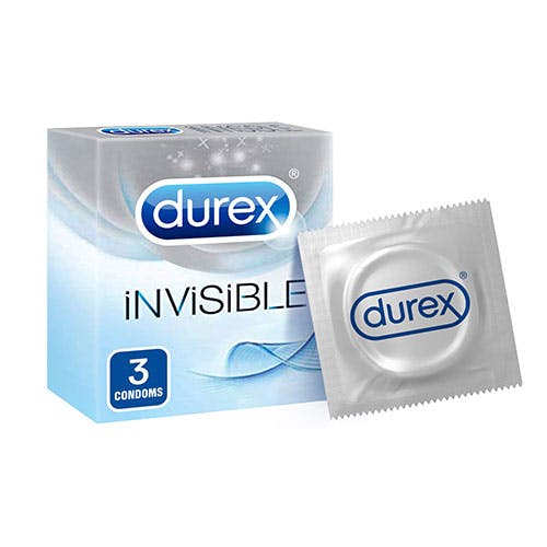 Durex Invisible Extra Thin Condoms - Pack of 3