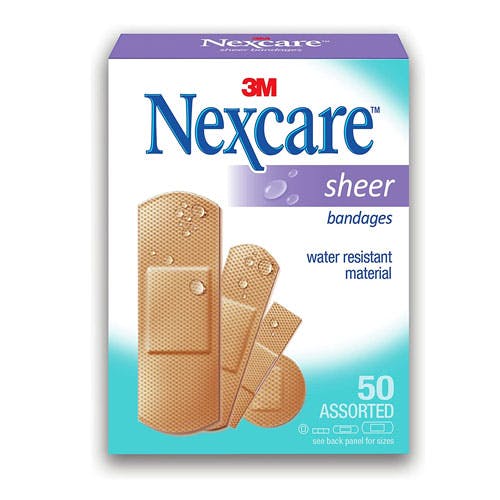 3M Nexcare Sheer Bandages - Assorted Size - 50 Bandages