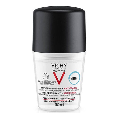 Vichy Homme 48Hr Anti-Stain Deodorant Roll-On 50 ml
