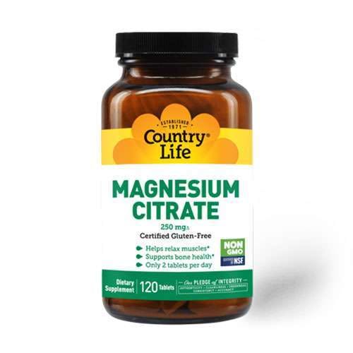 Country Life Magnesium Citrate 250mg 120 Tablets