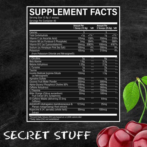 Raw Nutrition BUM Thavage Pre-Workout Powder 40 Servings - Christopher's Secret Stuff